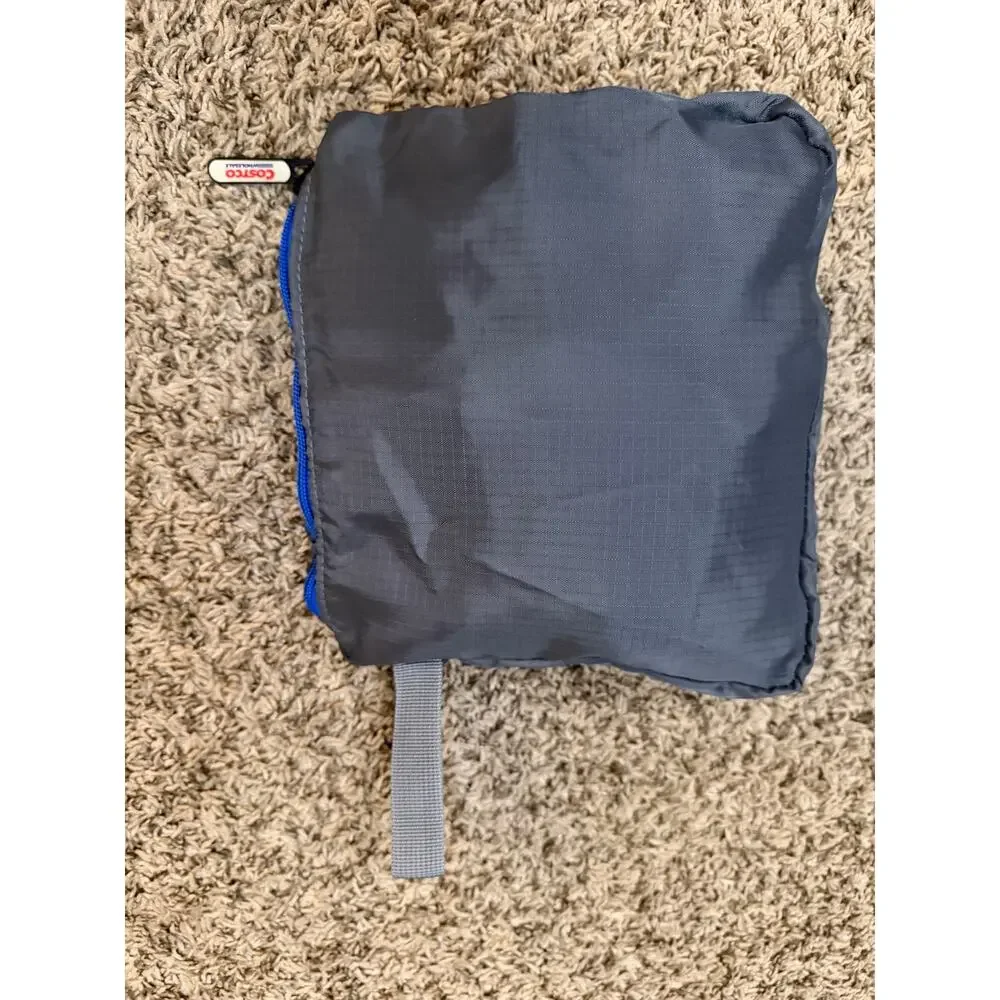 Costco Packable Backpack Gray and Blue